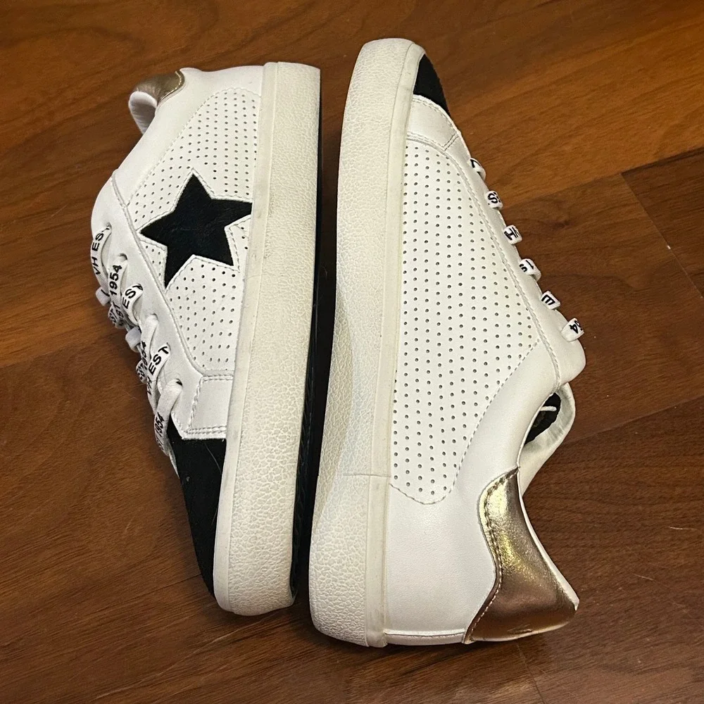 Vintage Havana Star Sneakers White Black Gold Fashion Casual Shoes Women's‎